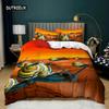 Snail Duvet Cover Set King Size Reptile Colorful Snail Comforter Cover Twin for Teens Adults Microfiber Animal Theme Bedding Set