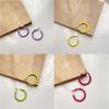 Round Earrings Earrings Girl Heart Cold Style Silver Needle Simple Ins Eardrops Candy Color