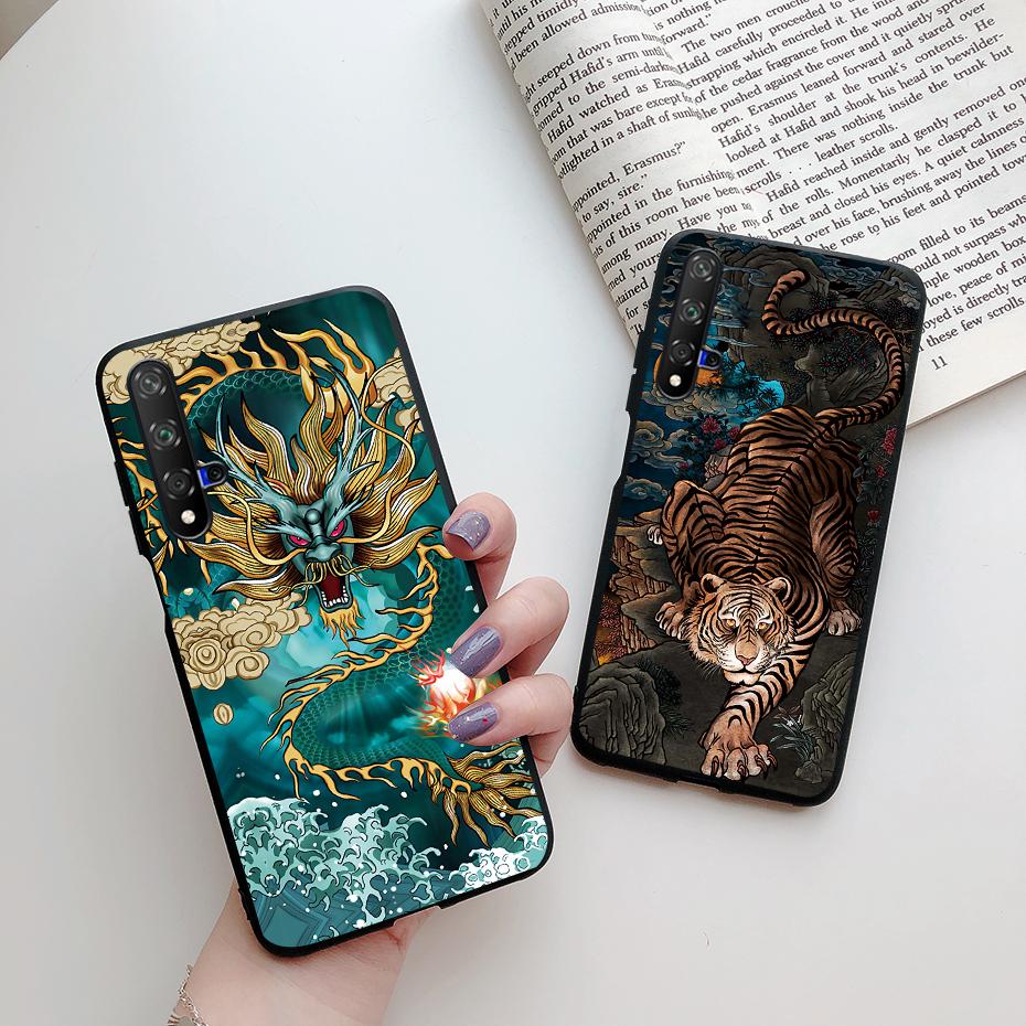For Honor 20 Case For Honor 20 Pro YAL-AL10 Cover Cute Cat Cartoon Painted Phone Case For Honor20 20Pro YAL-L21 Soft Bumper Capa