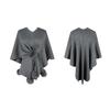 Autumn and Winter Women Loose Bat Sleeve Cross Border Cloak Cardigan Knitwear V-Neck Sweater