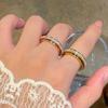 Elegant Full Drill Ring Minimalist Finger Jewelry Fashion Rotating Ring  Party