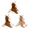 Мультяшная плюшевая кукла лошадь в сидячей позе, плюшевая игрушка лошадь с большими глазами, реалистичное пушистое чучело животного, талисман и подарок года Лошади