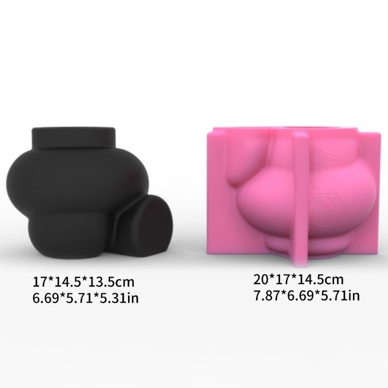 Abstract Art Silicone Vase Mold Unique Decorative Pen Holder Molds Reusable Abstract Art Vase Resin Mold Minimalist Mold