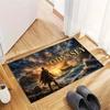 The Odyssey Ancient Greek Hero Seaside Sunset Print Area Rug Mythology Non‑Slip Rectangular Floor Mat Game Room Living Bedroom Home Decor Rug