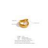 Eetit Size 678 Stainless Steel Double-Layer Cubic Zirconia Cast Ring Rust Proof High Quality Golden Finger Daily Jewelry Gift