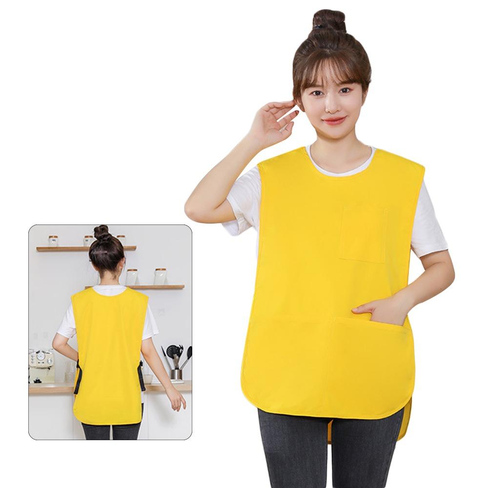 Waterproof Stain-Resistant Apron Nylon Vest Style Breathable Sleeved Apron Multipurpose Clothing Accessories