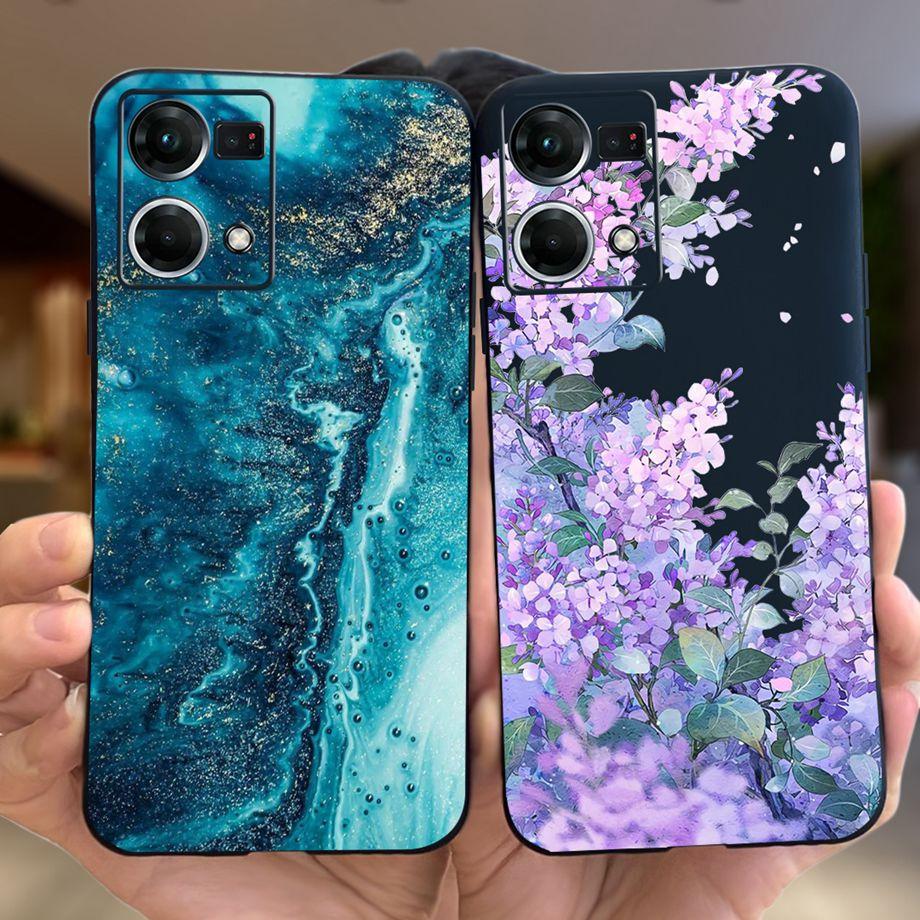 For Cover Reno 7 4G Case Shockproof Soft Silicone Phone Cases For OPPO Reno 7 Global CPH2363 Reno7 4G Back Cover Fashion Cat