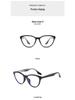 INS Style Cat-Eye TR Frame Glasses: Fit for Prescription, Anti-Blue Light, Large Face Slimming CP9