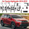 Наклейка из углеродного волокна для Toyota Highlander 2014- Аксессуары для интерьера автомобиля Панель приборов Боковые вентиляционные отверстия Кнопки окон Панель двери