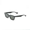 Temple Monogram Embellishment Acetate Irregular Sunglasses Men's Black