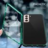 360 Магнитный металлический двухсторонний стеклянный чехол для Samsung Galaxy S25 S24 Ultra S23 FE S22 S21 S20 Plus A25 A35 A55 A36 A56 Чехол для телефона