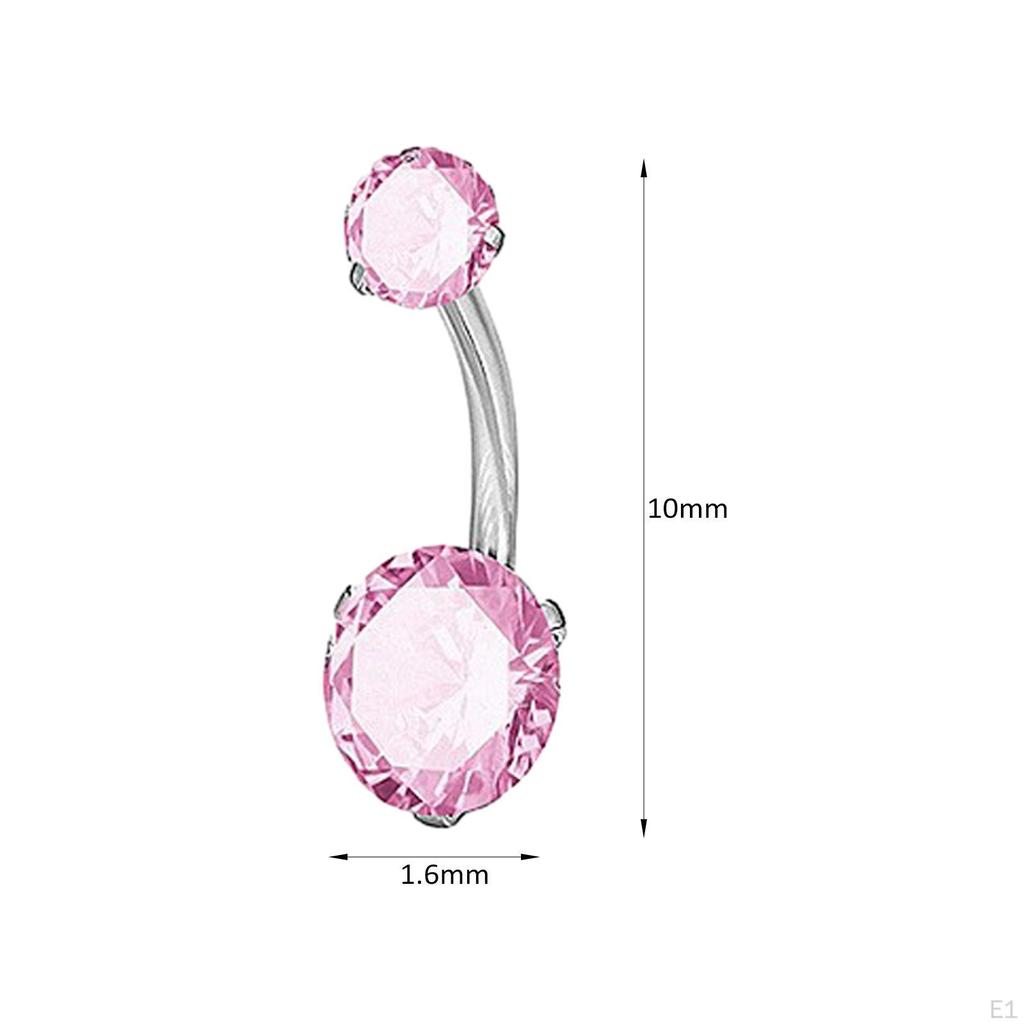 12 шт., кольца для пупка, украшения для тела, штанга для пупка, аксессуары из нержавеющей стали, розовый пирсинг