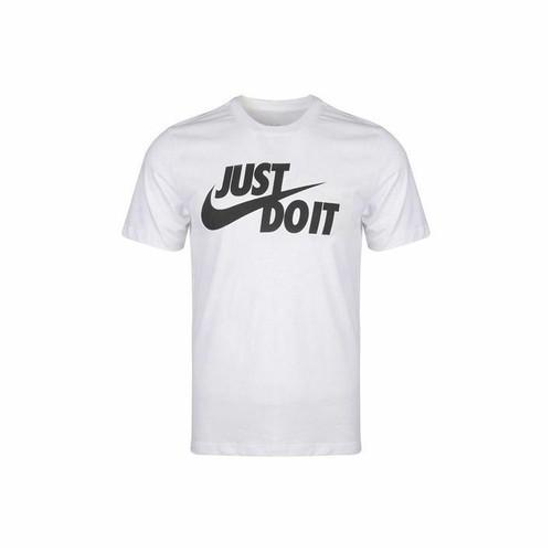 Nike Белая мужская футболка с коротким рукавом и принтом "Just Do It"