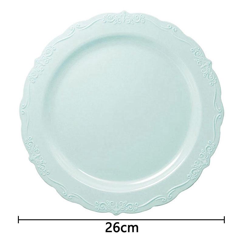 1 шт. обеденные тарелки тарелки кружевной диск одноразовые розовые твердые пластиковые красочные французские 7,5/12,5 дюйма