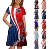 Girl Summer Dress Solid Color & Print Sleeveless Dress With Pocket Casual Dress Shorts Sleeve Party Dress