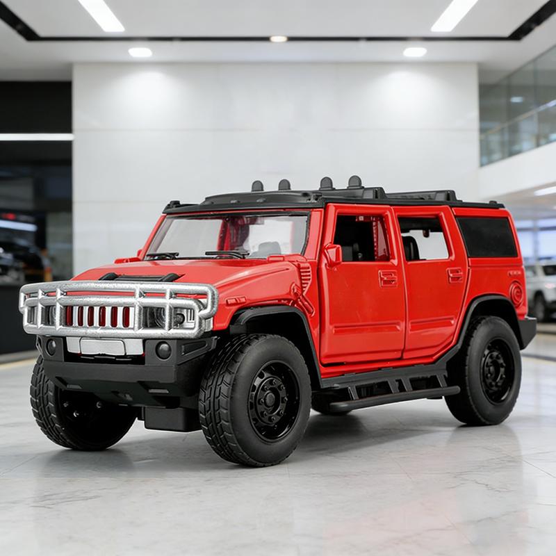 1/32 Hummer H2 Металлическая модель автомобиля Игрушка Литье под давлением Металлическое литье Звук и свет Машинки Игрушки Для детей Транспортное средство