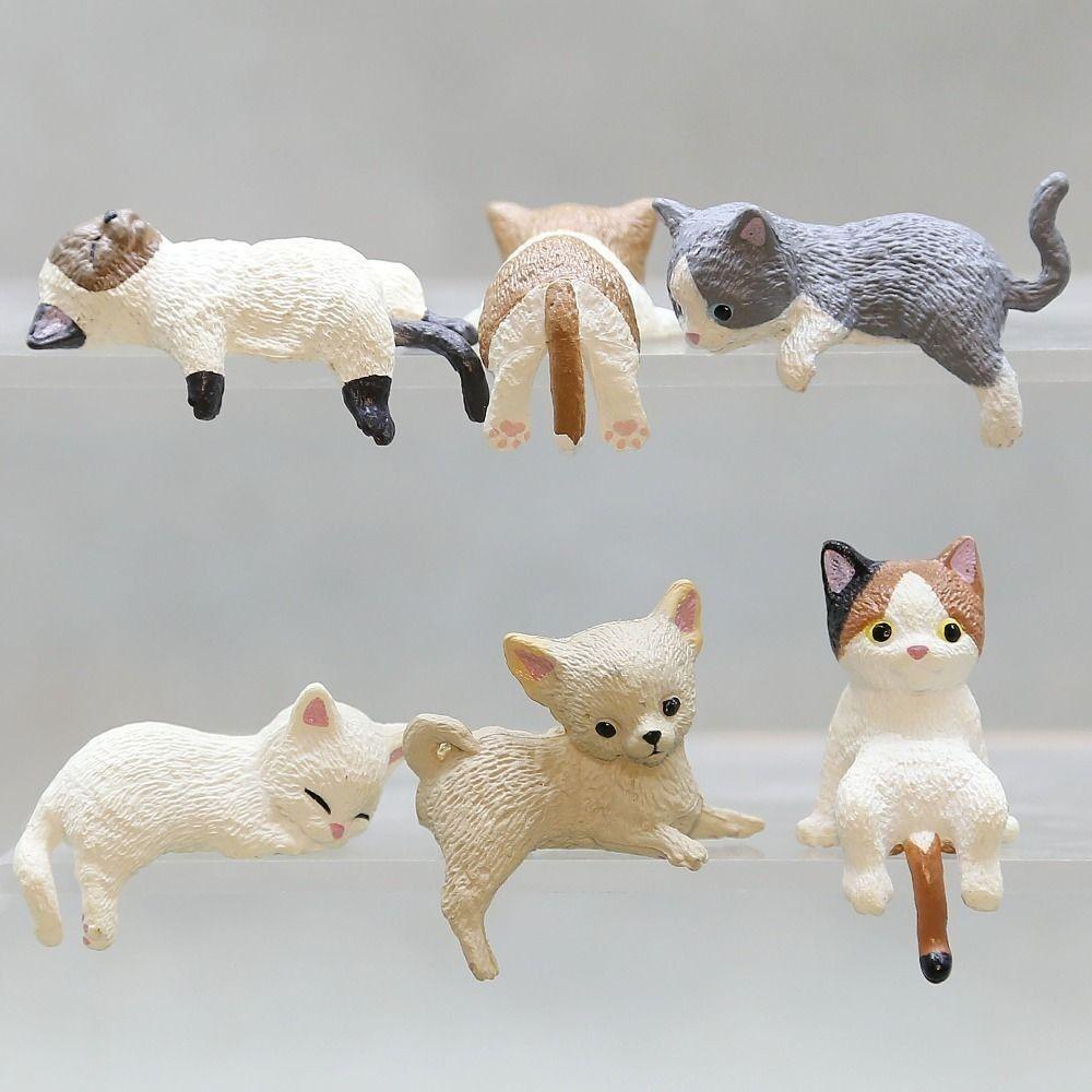 DIY Cat Ornament Car Decoration Cat Refrigerator Sticker High Quality Edge Cat Figurines