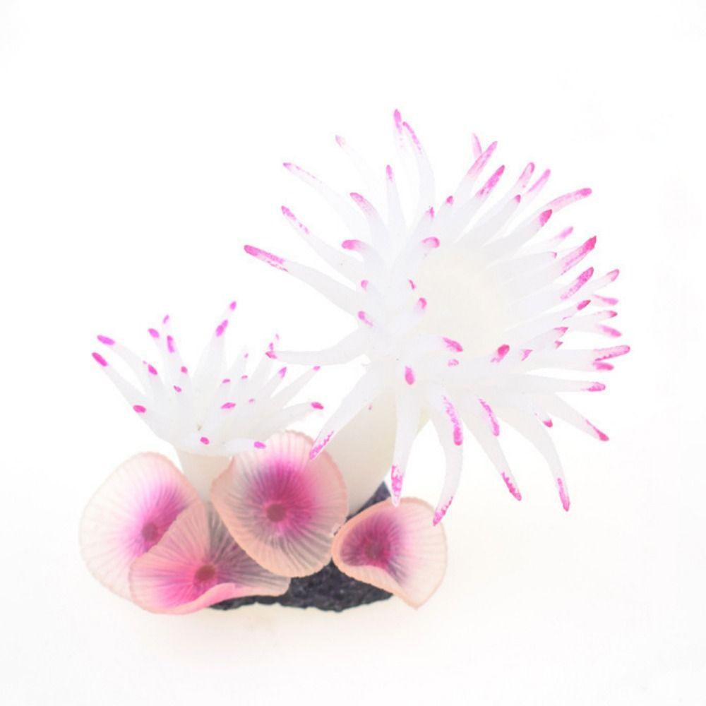 Simulation Aquarium Accessories Colorful Silicone Soft Fake Coral Fish Tank Decoration Coral Reef Stone Artificial Coral