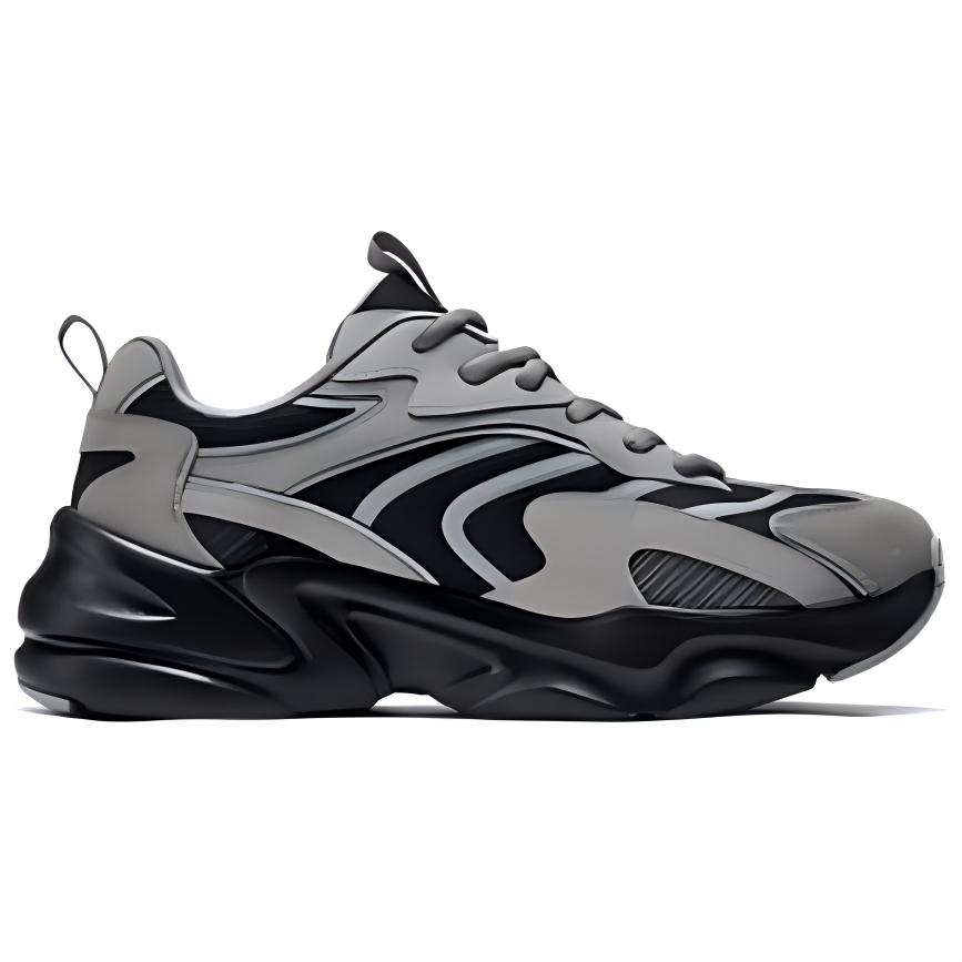 Skechers Bobs Bamina 2 Ткань Синтетическая кожа Низкие кроссовки в стиле "Dad Sneakers" Мужские кроссовки Серый Черный 118326-GYBK