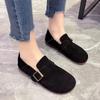 Женские винтажные замшевые слипоны в стиле Birkenstock, повседневные лоферы