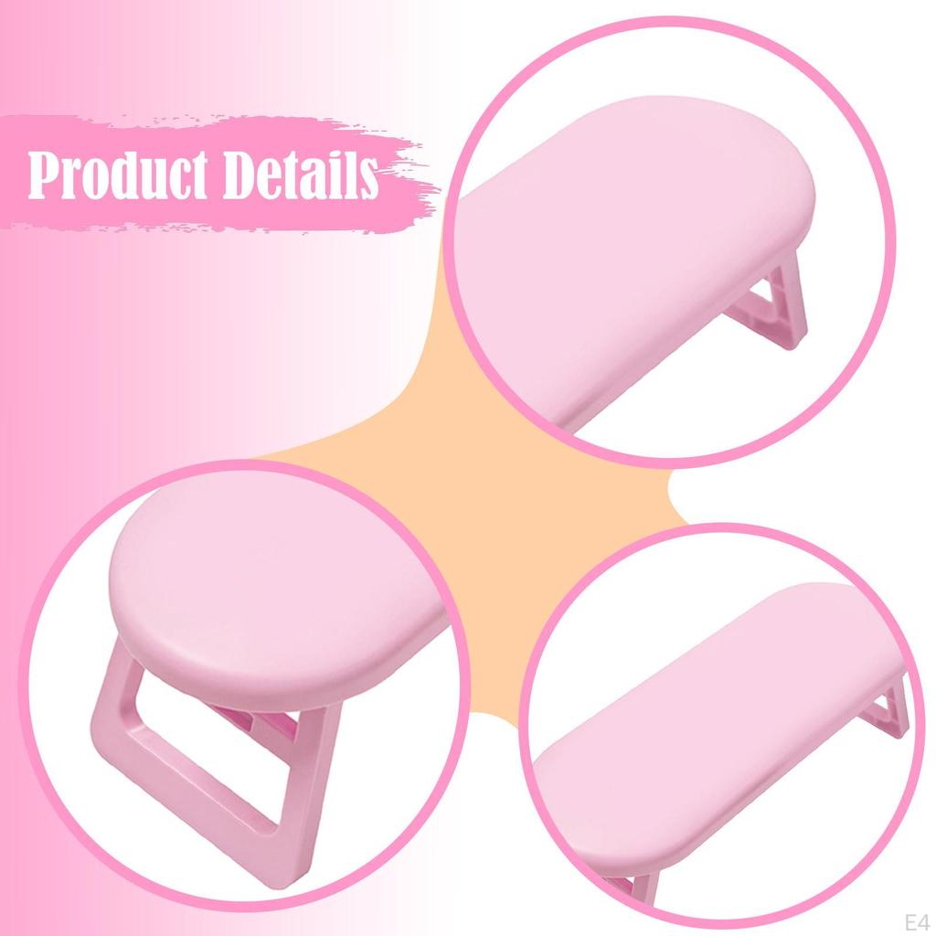 Nail Arm Rest Armrest,Manicure Tool,Foldable,Salon Use Anti Slip Professional Nails Cushion Hand