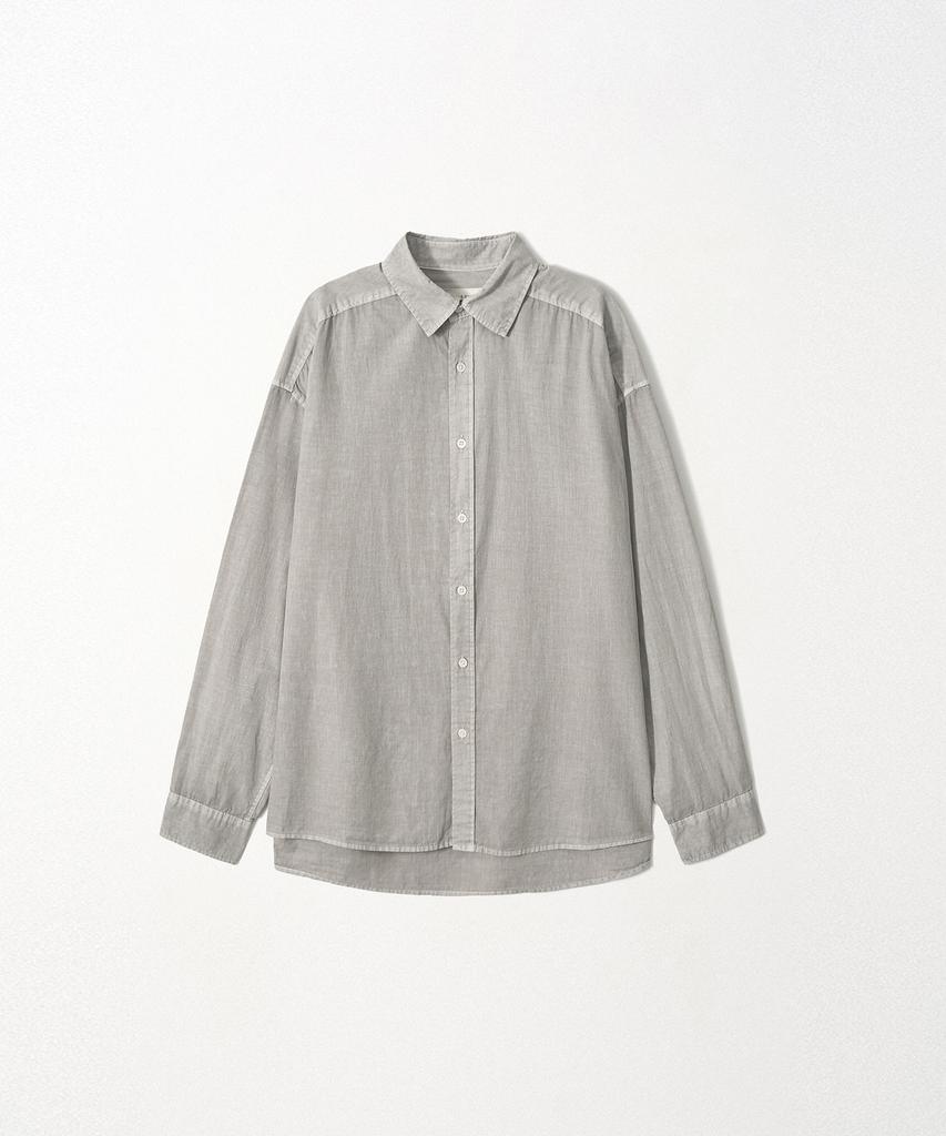 EZIO WOMEN W Washed Linen Shirt_Grey