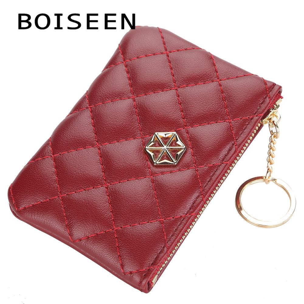 Women's Simple Fashion Wallet Pu Leather Short Purse Zipper Coin Purse Small Metal Ring Bag Key Wallet