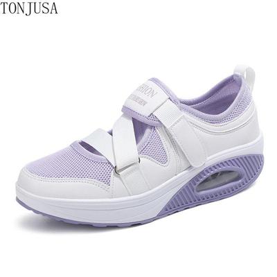 Новые женские удлиняющие кроссовки на толстой подошве с цветными блоками, дышащие студенческие повседневные кроссовки