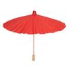 White Blank Paper Umbrella Colorful Oil Paper Umbrella for Kids DIY Painting Craft(Red)