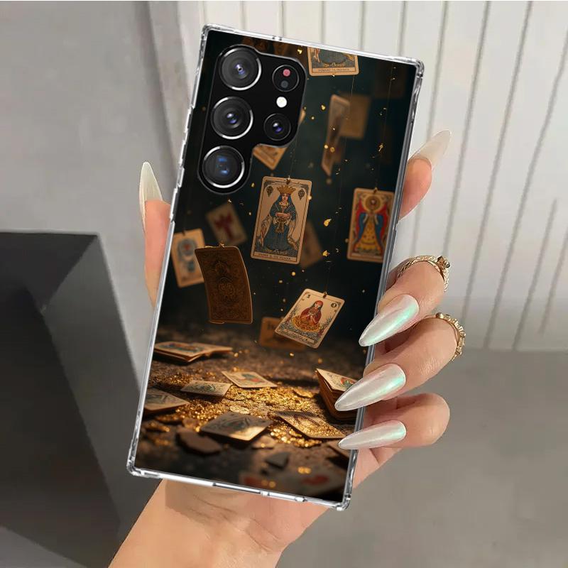 Чехол для телефона с картой Таро "Ведьма" для Samsung Galaxy S26 S24 S23 Ultra S25 Edge S22 S21 Plus S20 FE + Мягкий чехол с принтом Funda Galaxy S2