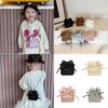 Adorable Korean Style Solid Color Girls Coin Purse With Cute Bow Fashionable Mini Chain Bag