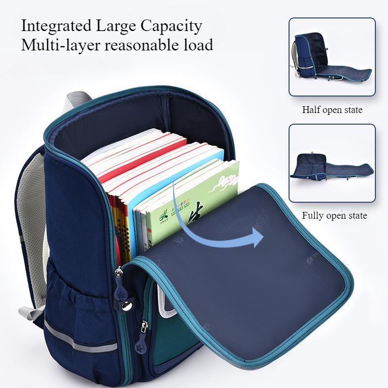 ZMBABY Модный английский стиль осень новый школьный рюкзак для учеников начальной школы интегрированный полностью открывающийся большой вместительный детский рюкзак для мальчиков 1-3-4 классов