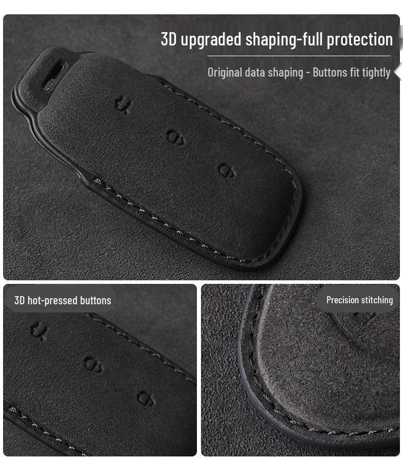 Премиальный замшевый и кожаный чехол для ключей Geely Galaxy L7 с пряжкой для мужчин и женщин