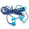 Braided Cord Weave Cable Wired Control 3.5mm Jack Earphone Earbuds In-ear Headset Wired Eraphone