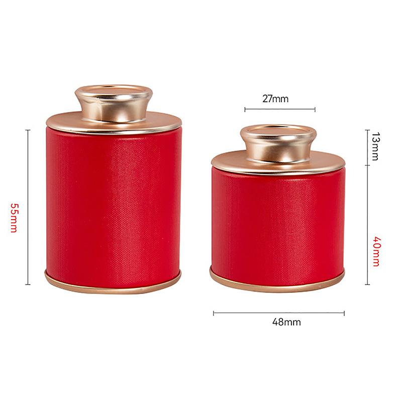 1Pc Solid Mini Empty Tea Tin Can Household Green Black Tea Sealed Jar Portable Travel Small Tea Packaging Box Paper Storage Can