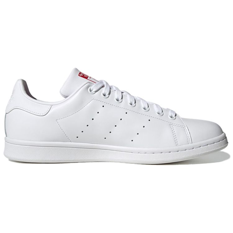 Adidas Originals Stan Smith Synthetic Leather Non-Slip Low-Top Sneakers Unisex Sneakers White Red H67743