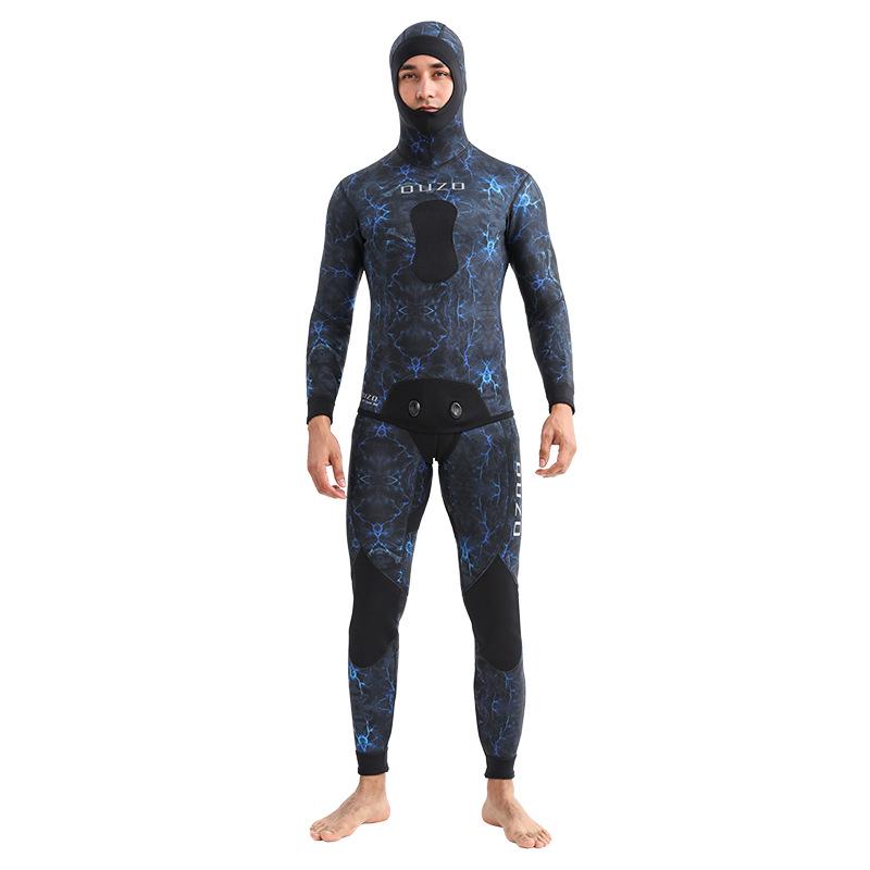 Men's 3mm Quick-Dry Hunting & Surfing Suit - Two-Piece Cold-Proof Sunscreen Freediving Suit