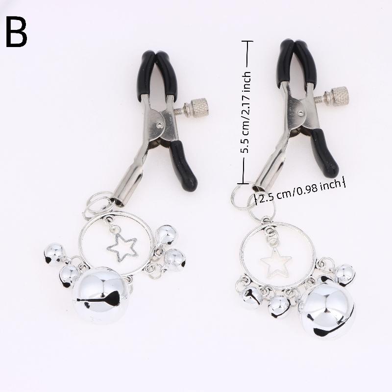 1 Pairs Bell Milk Clip Breast Clip Female Clitoris Clip Couple Sex Toy Massage Stimulation Adult Nipple Training Tool