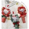 Santa Claus Cotton Pine Cone Handmade Christmas Crochet Bouquet Creative Xmas Flower Bouquet  Party