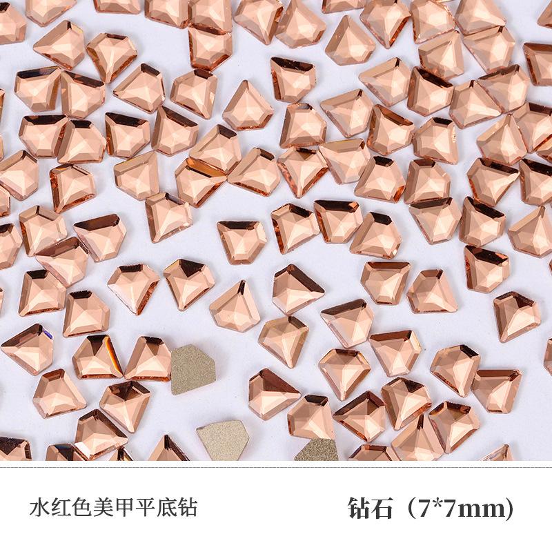 Water Red Nail Art Diamond Mixed Flat Bottom Special-Shaped Diamond Glass Crystal Diy Glass Nail Art Jewelry