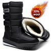 Plus Size Snow Boots Men Waterproof Mens Winter Boots With Fur Winter Shoes Slip-resistant Men Boots Platform Thick Plush Warm