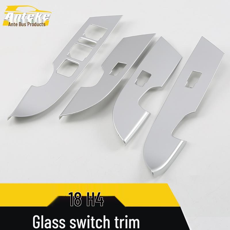 18-Piece H4 Glass Switch Trim and Window Armrest Decorative Panel Set