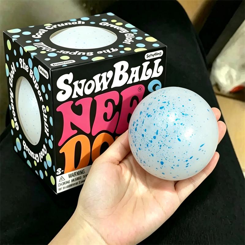 Needoh Хрустящий Снежок Сквиши Игрушка-антистресс Сенсорная Игрушка Мягкая Нетоксичная Начинка из Муки Мячик-антистресс Сжимающая Игрушка Тревожность ASMR Аутизм Подарок