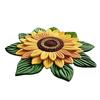 3D Sunflower Floral Plush Rug Non-Slip Backing Easy To Clean Various Sizes Living Room Rug Home Decor
