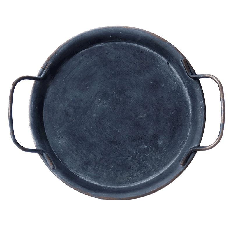 Поднос для хлеба, сделайте старую картину из кованого железа для лотка для хранения на рынке, украшение для дома, круглого подноса