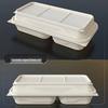 Biodegradable Corn Starch Disposable Meal Box Set, 1100ml