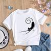 (Asian Size) Women Fashion T Shirt Cute Pet Cat 90s Trend Clothing Print Tee Top Woman Female Short Sleeve Graphic T-shirts