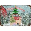 Vintage Merry Christmas Metal Tin Sign  Rustic Wall Art Plaque for Home Cafe Garden Bar Club Man Cave  Perfect Holiday Decor