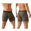 Мужские дышащие и удобные хлопковые боксеры большого размера, антибактериальные трусы средней посадки однотонной расцветки