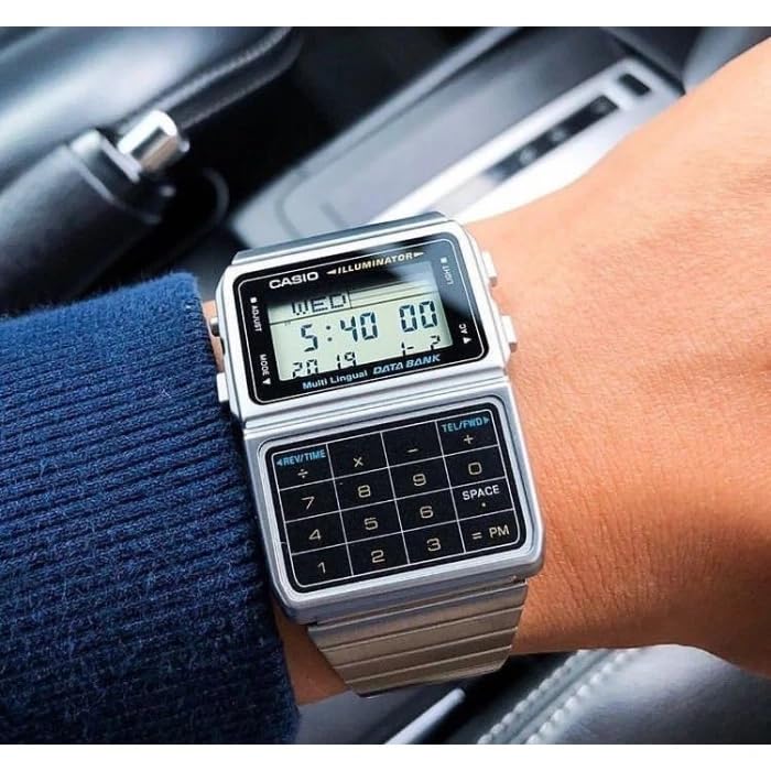 CASIO Data Bank унисекс наручные часы DBC-611-1DF серебристый зарубежная модель